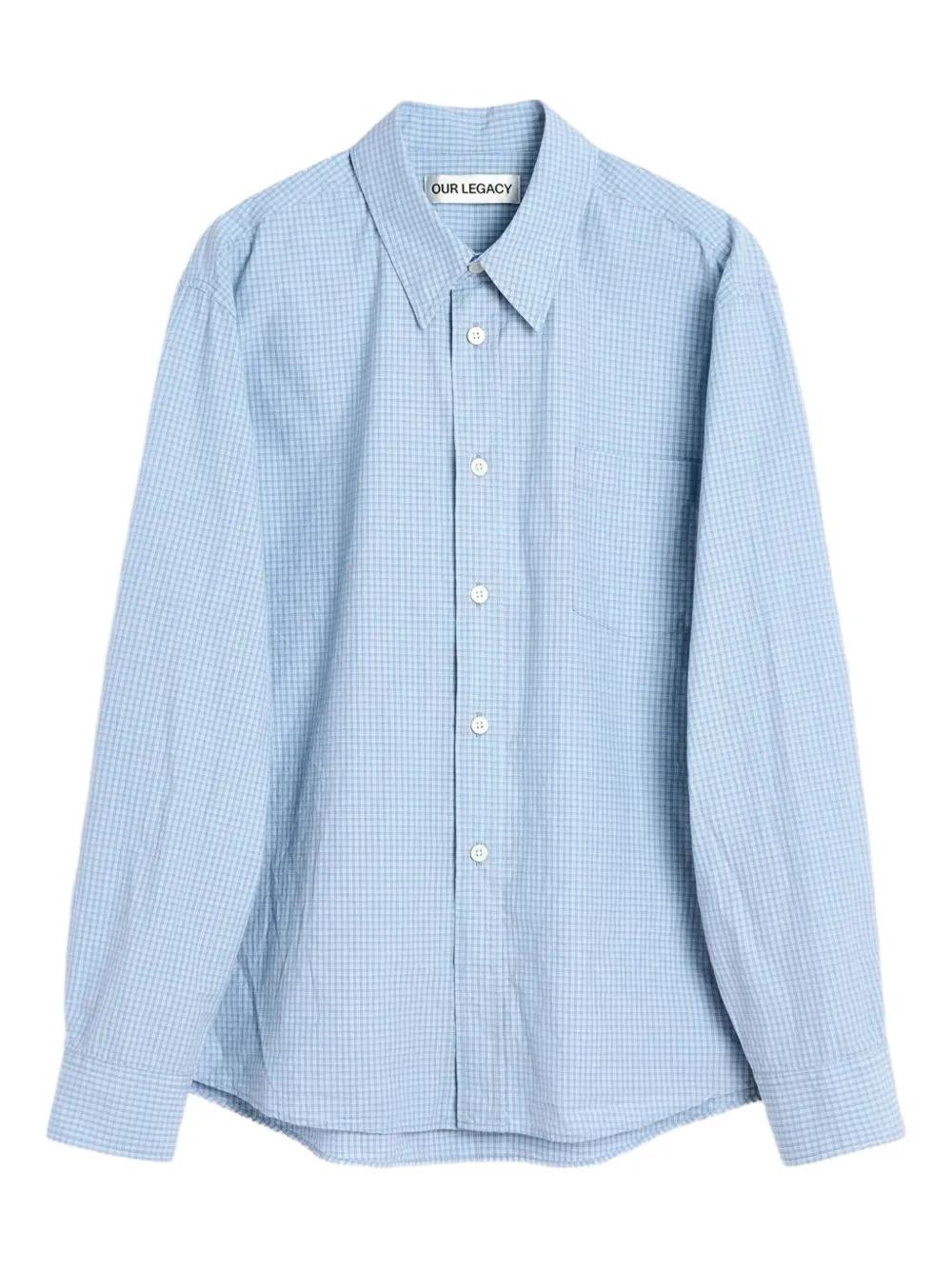 

Клетчатая рубашка на пуговицах Our Legacy, синий