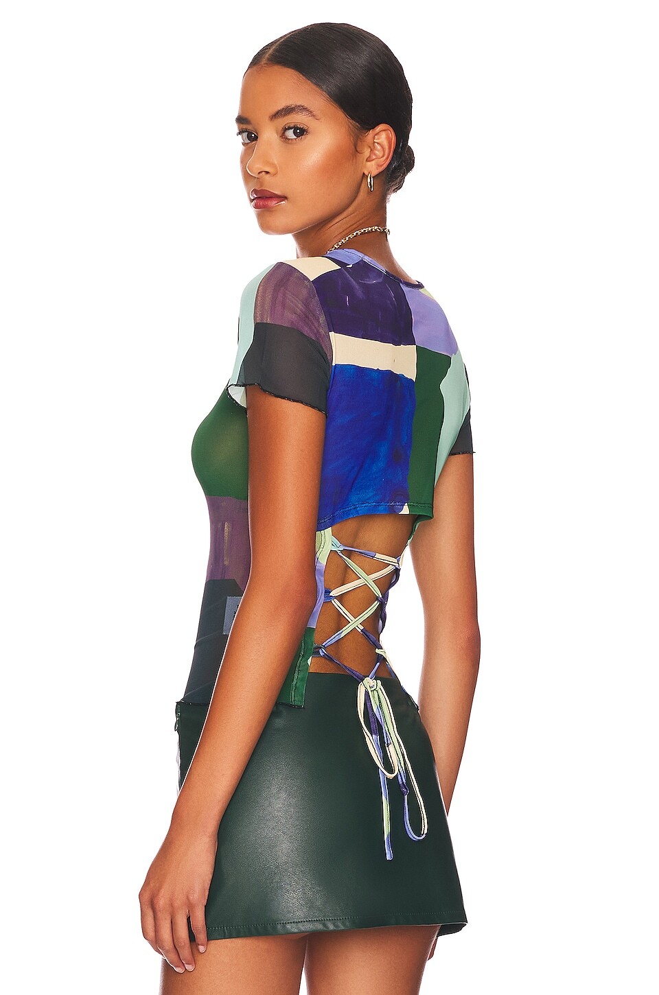

Футболка Miaou x Paloma Elsesser Lace Back, цвет Abstraction