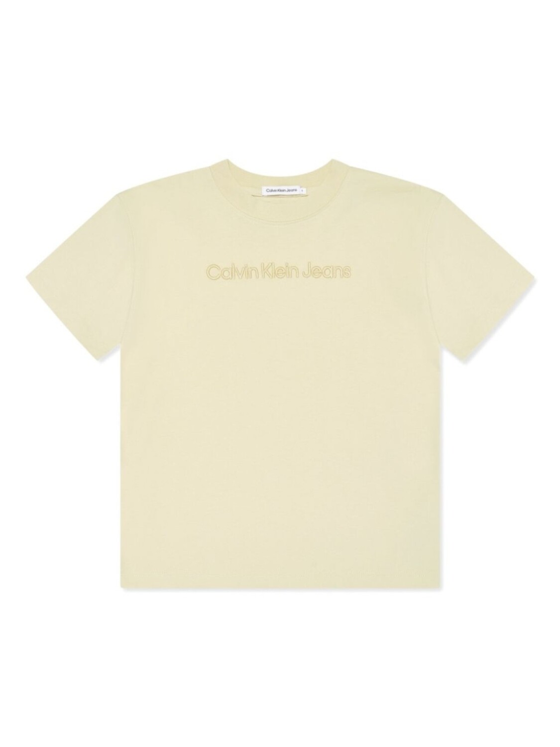 

Футболка с вышитым логотипом Calvin Klein Kids, нейтральный цвет