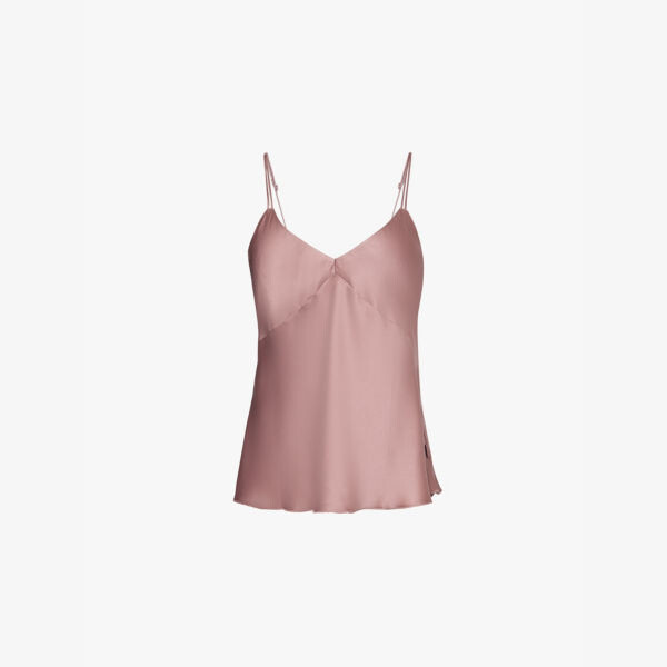 

Атласный топ с кружевной отделкой Ck Instinct Calvin Klein, розовый