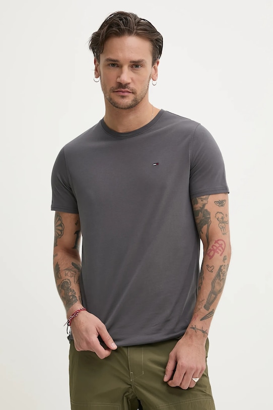 

Хлопковая футболка Tommy Jeans, серый