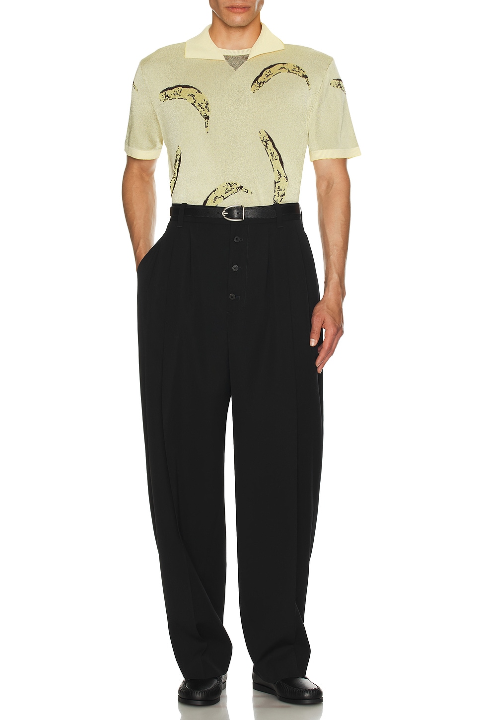 

Поло Marino Jacquemus, Banana Jacquard Yellow