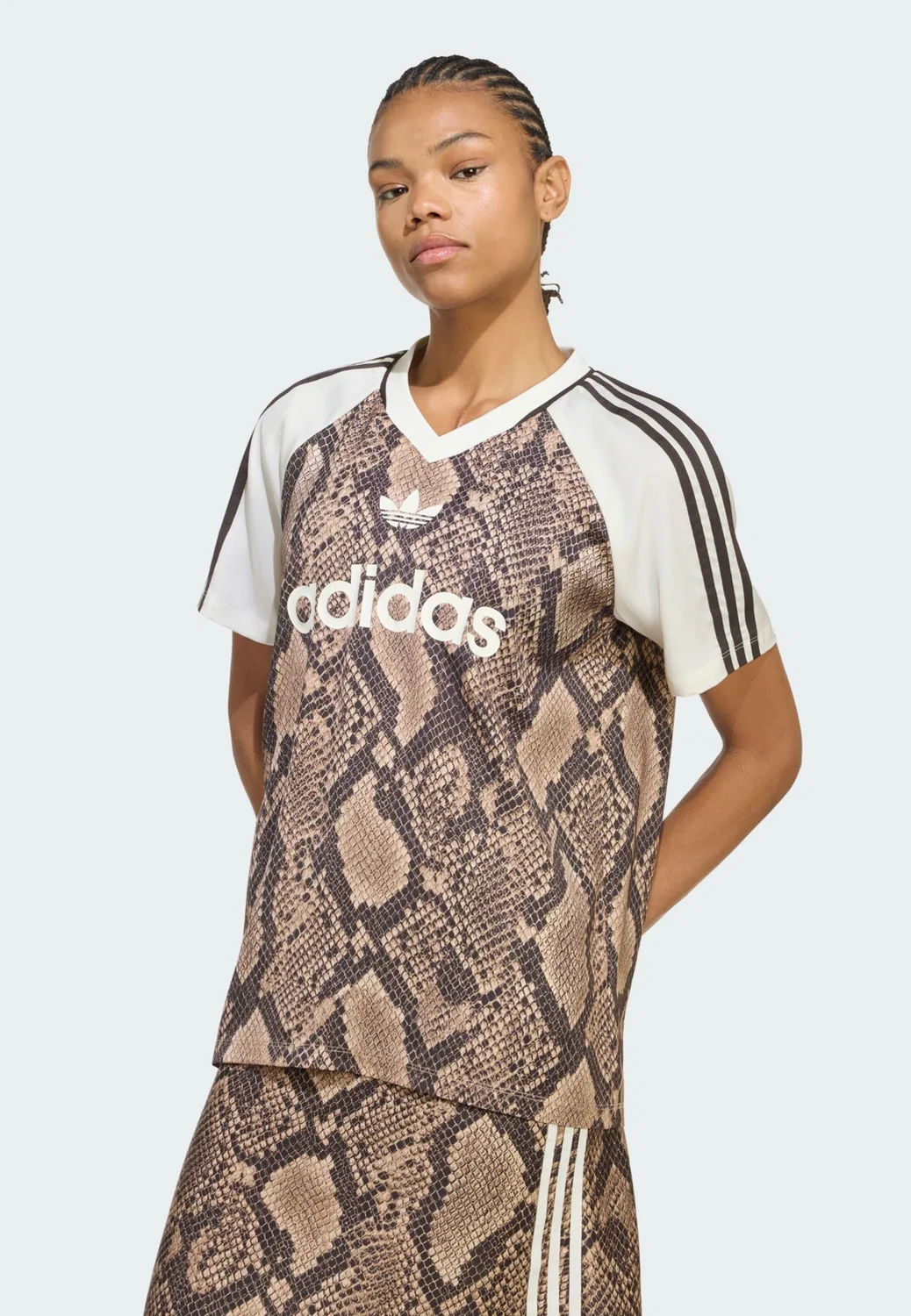 Рубашка Adidas Originals бежевого и кремового цвета — фото 2