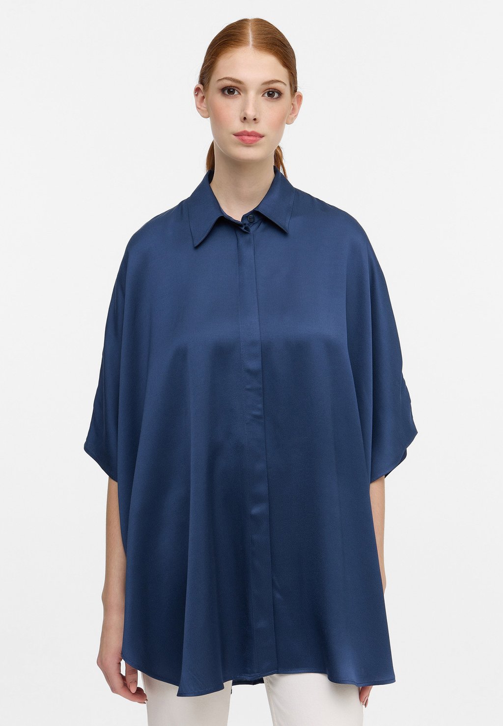 

Блузка на пуговицах OVERSIZE FIT Eterna, темно-синий