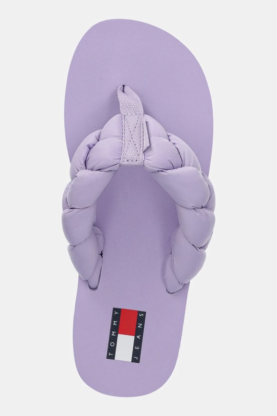 Шлепки BRAIDED THONG BEACH SANDAL Tommy Jeans, фиолетовый — фото 4