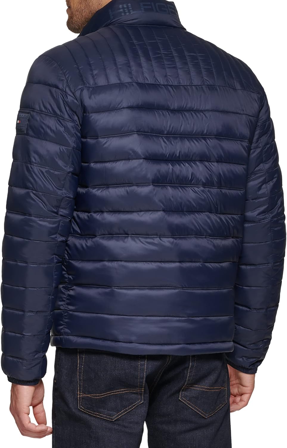 Мужская стеганая куртка Tommy Hilfiger с вышитым логотипом, Midnight — фото 4