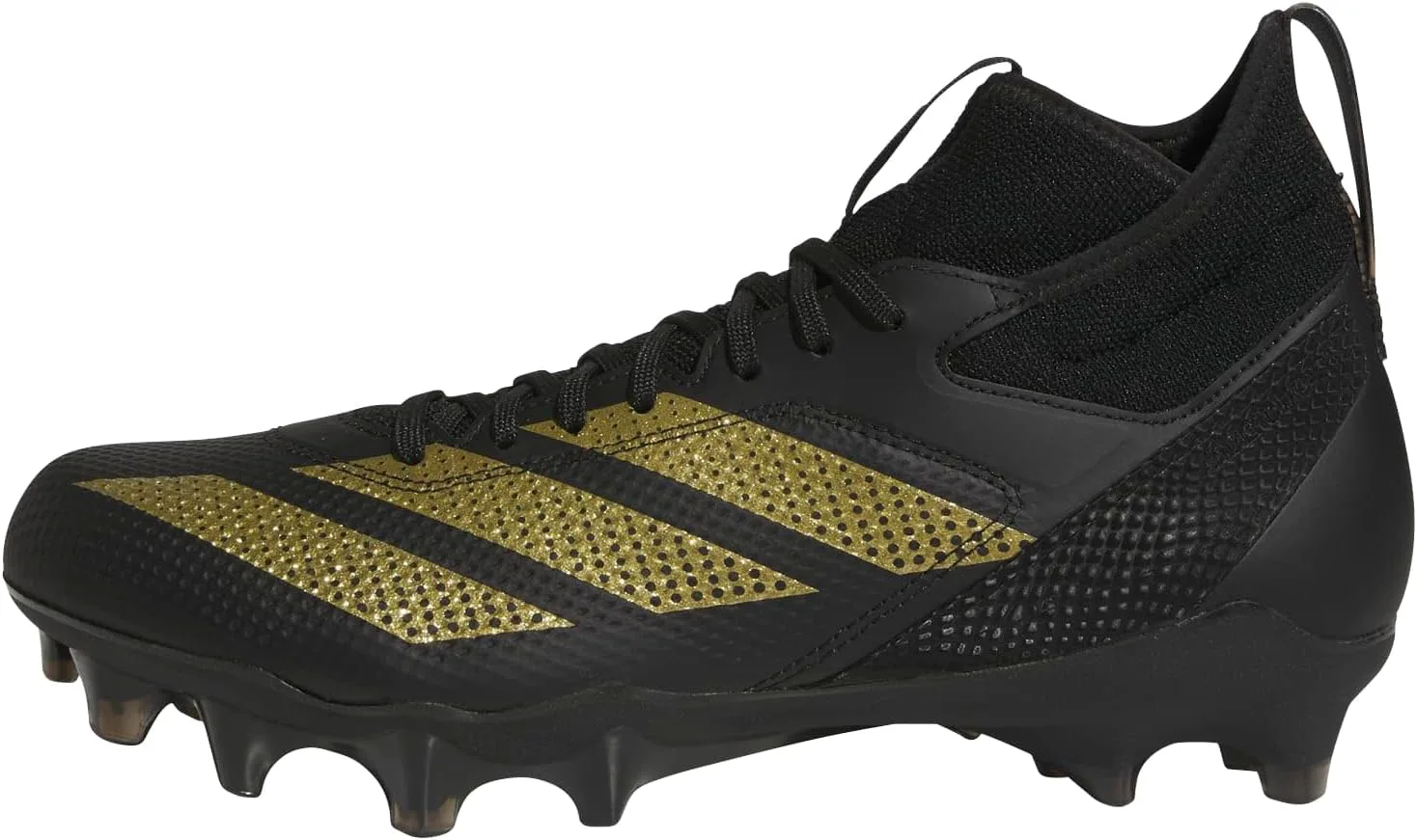 Футбольные бутсы Adidas Adizero Impact для взрослых, унисекс, черный/металлик — фото 2