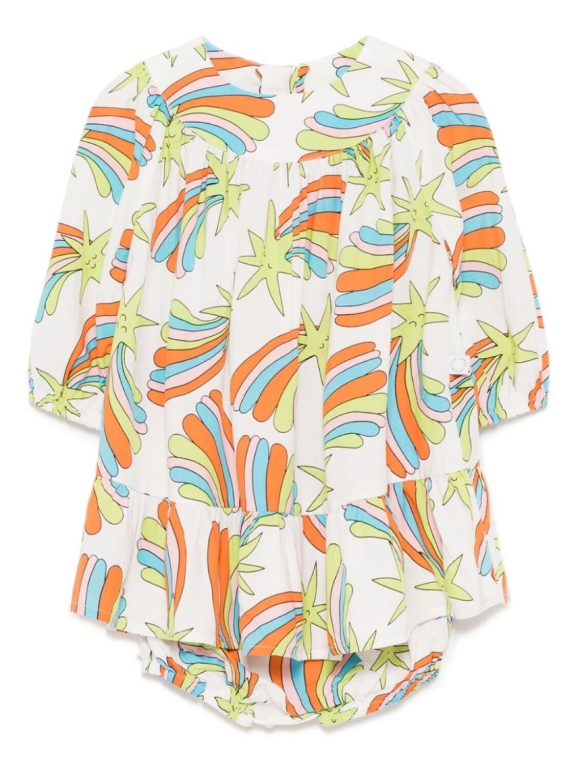 

Платье мини с принтом Stella McCartney Kids, белый