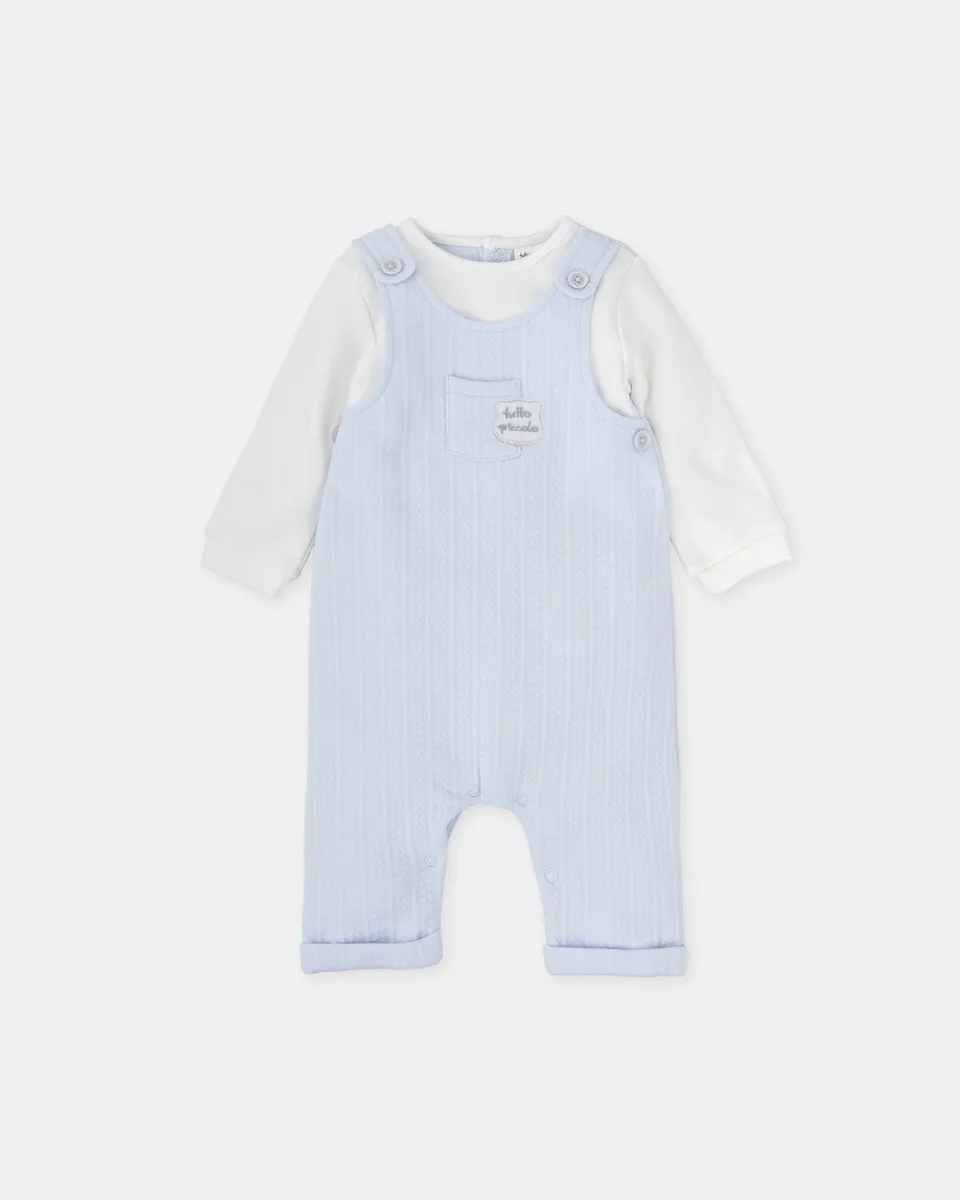 

Детский комбинезон 2 в 1 с косичками, небесно-голубой Tutto Piccolo