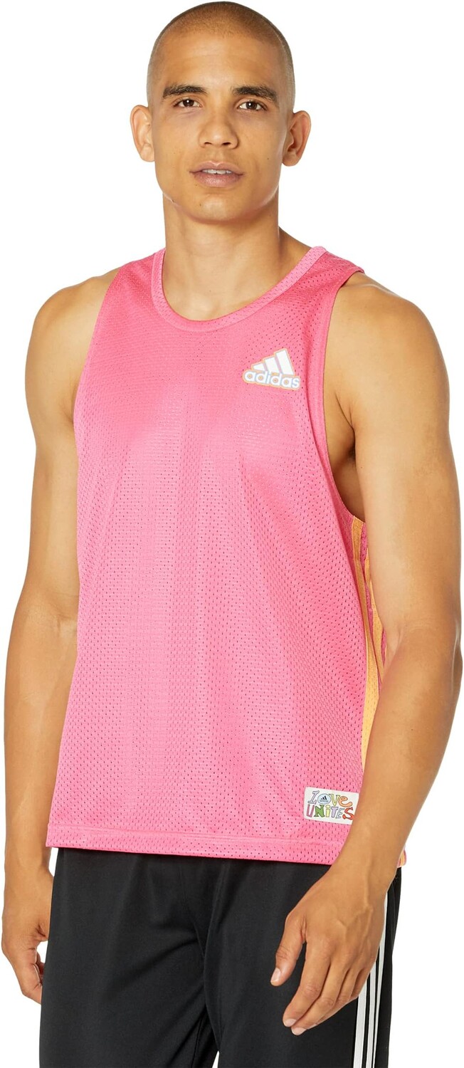 

Топ adidas Pride Badge Of Sport Jersey, цвет Semi Solar Pink