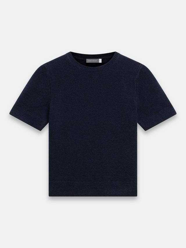 

Облегающая футболка-водолазка с воротником Mint Velvet, Navy