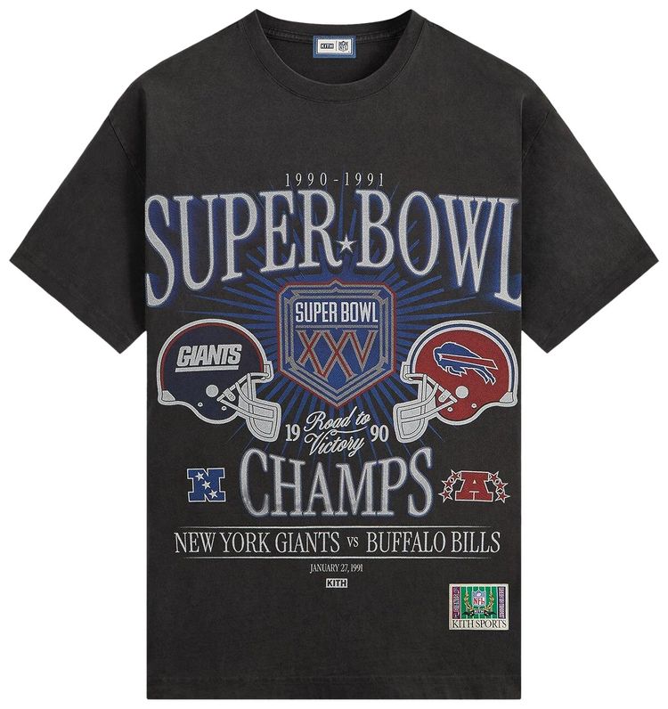

Футболка Kith For The NFL Super Bowl Vintage Bishop Tee, черный