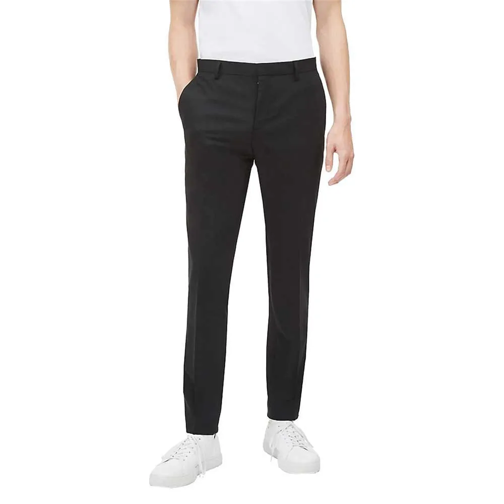 

Брюки Calvin Klein Stretch Wool Slim Fit dress, черный