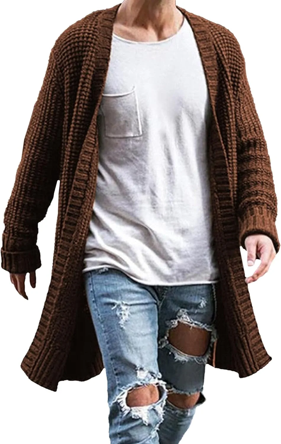 

Мужской кардиган с шалью воротником, slim fit, на пуговицах Maiyifu-GJ
