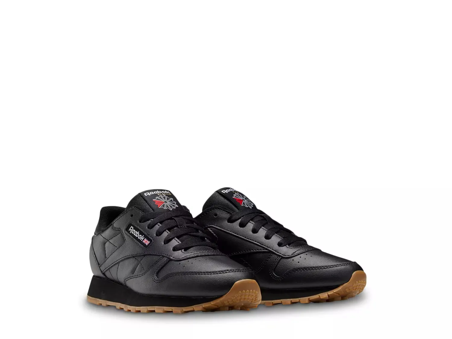 Классические кожаные кроссовки - детские Reebok, Black — фото 2