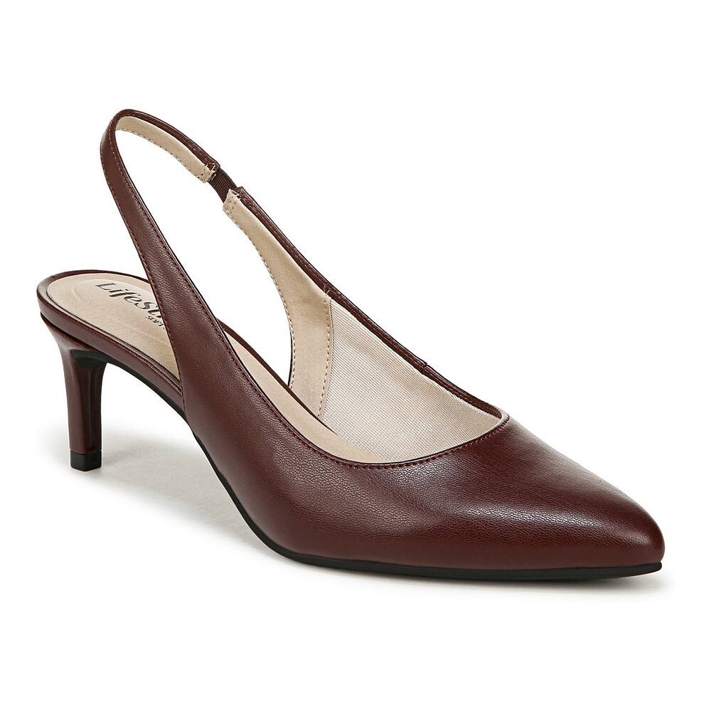 Женские туфли LifeStride Annalize на каблуке с открытой пяткой, цвет Wine Red