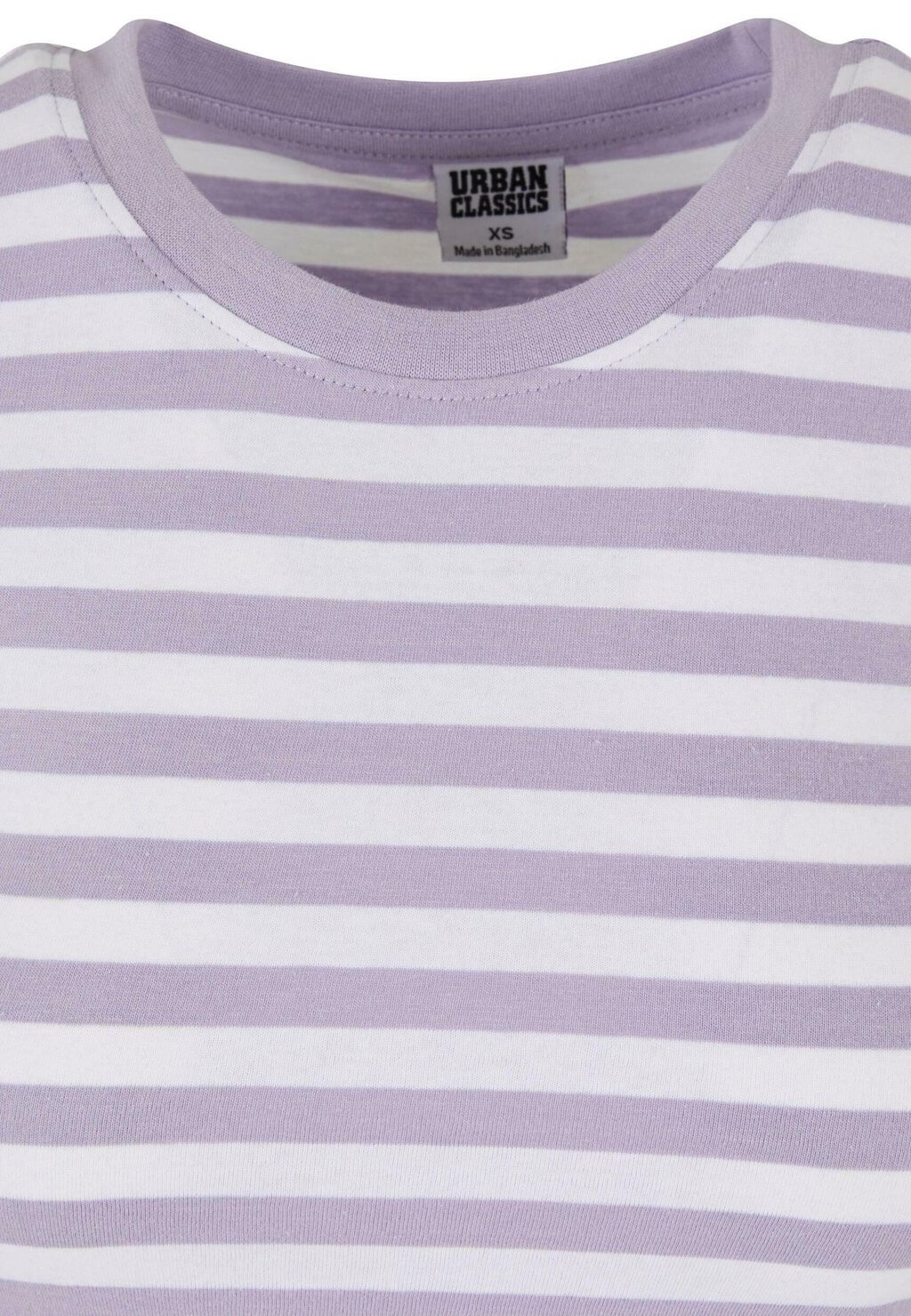 

Футболка с принтом Short Striped Tee Urban Classics, белая пыльно-лиловая