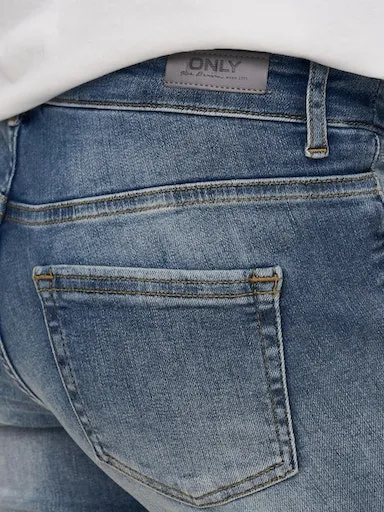 

Джинсы для беременных ONLY MTERNITY "OLMBLUSH MID SK ANK RW DNM NOOS", с эффектом потертости Only Maternity, синий