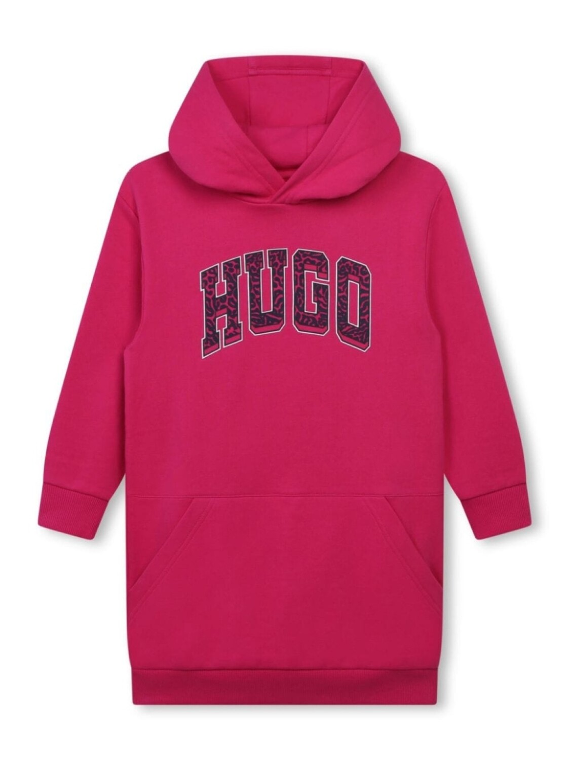 

HUGO KIDS платье с капюшоном и логотипом, розовый