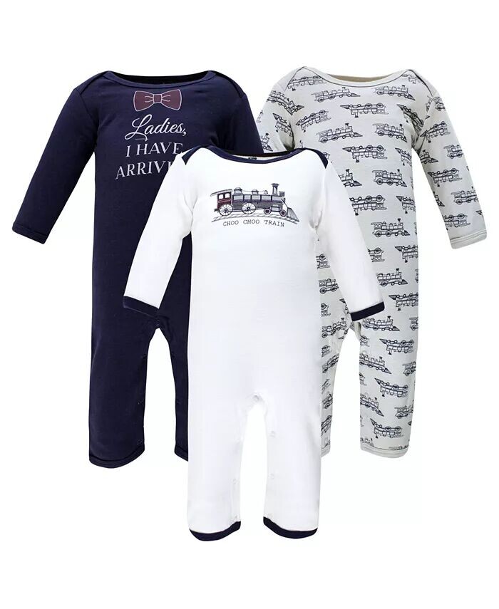 

Хлопковые комбинезоны для маленьких мальчиков, упаковка из 3 шт Hudson Baby, мультиколор