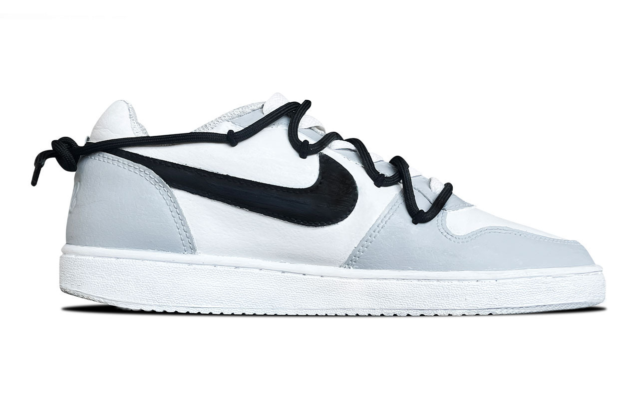 Nike EBERNON Coverage Abrasion Resistant Low top Skateboard Shoes Unisex белый серый — фото 4