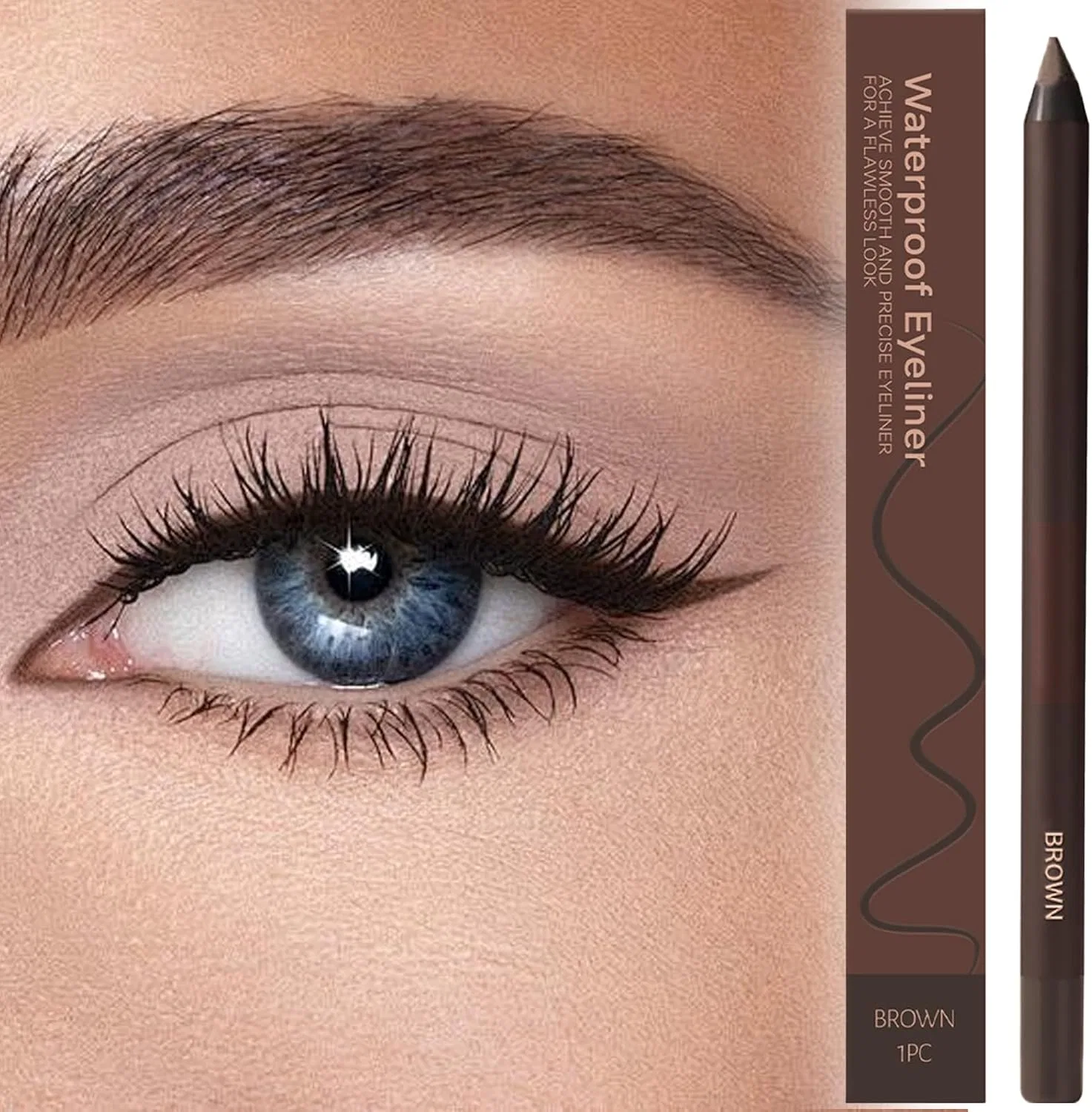 Подводка для глаз Anti-Makeup Eyeliner, коричневый — фото 3