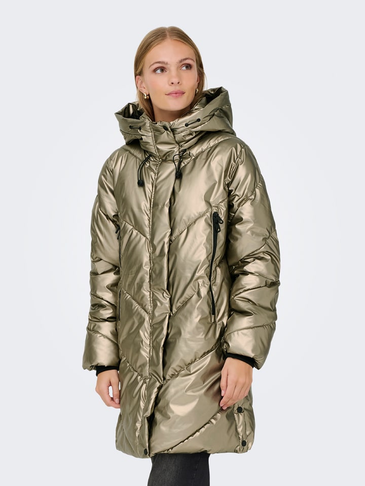 

Стеганое пальто в золоте ONLY