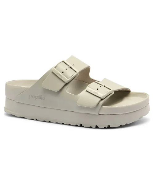Тапочки из кожи Arizona Flex Narrow fit Birkenstock, серый