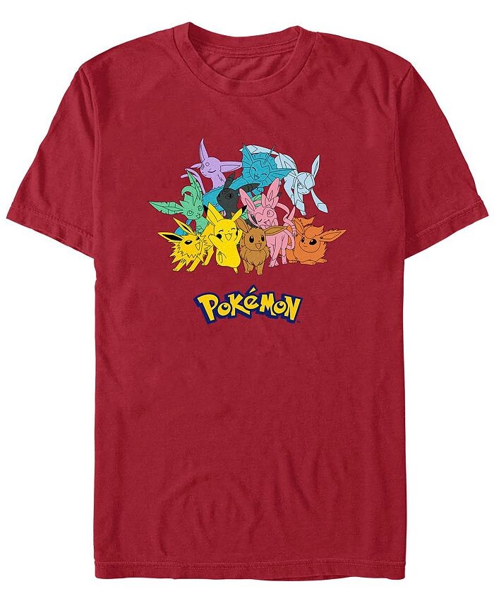 

Мужская футболка с коротким рукавом Gotta Catch Eeveelutions Fifth Sun, красный