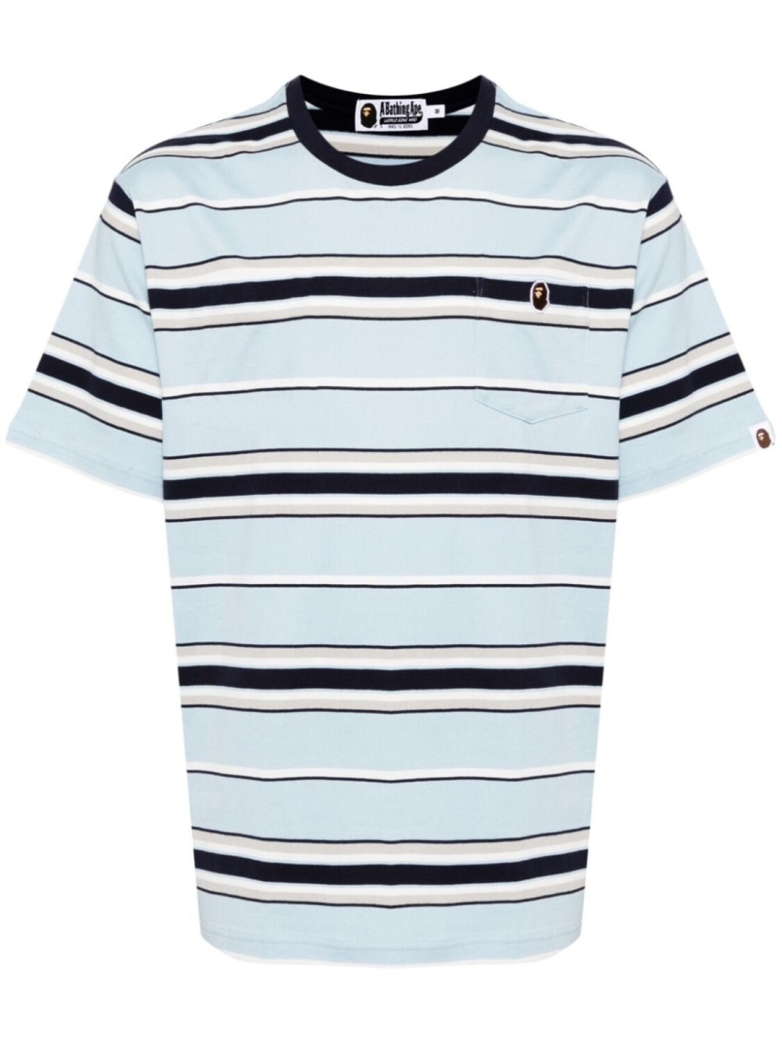 

A BATHING APE полосатая футболка, синий