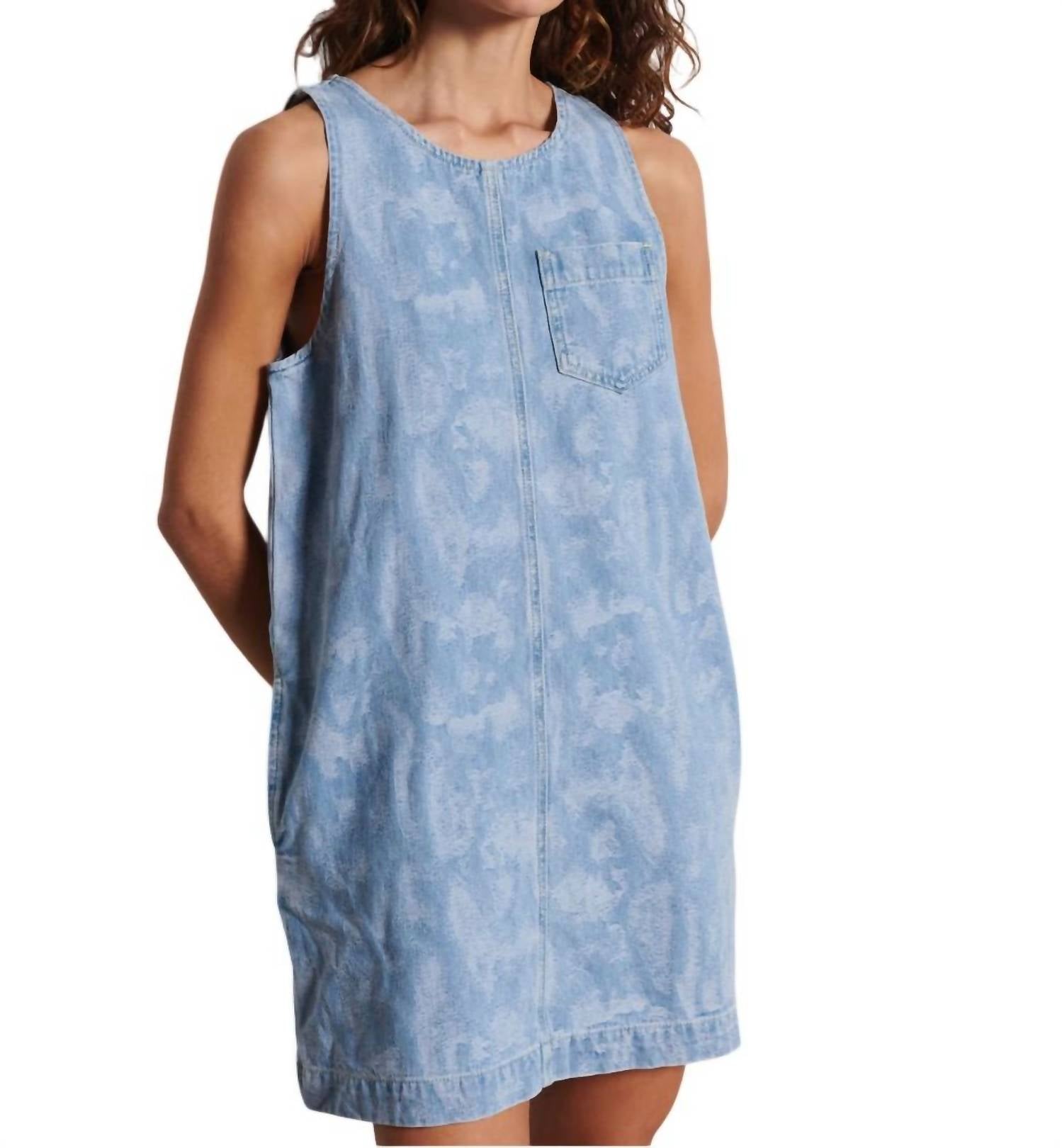 

Кейси платье с круглым вырезом в джинсовом стиле Clair Suncoo, Jeans Clair