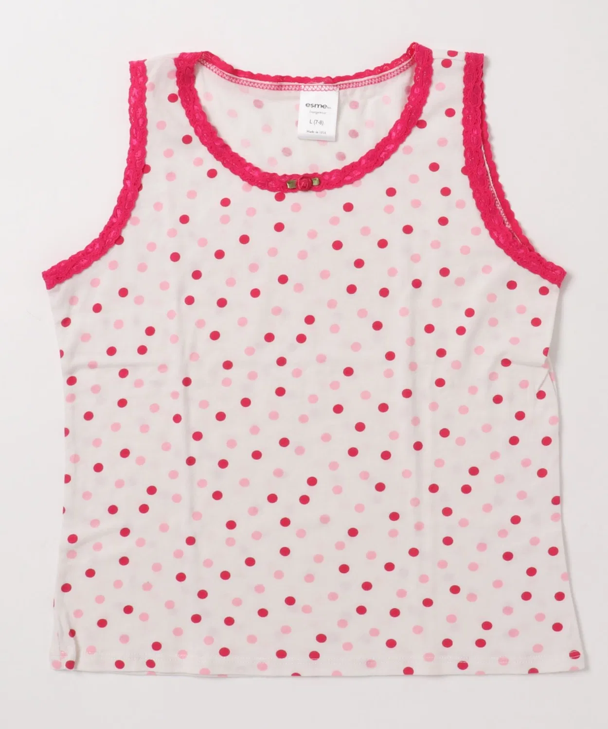 Топ ESME Tank Top Dot горошек L-XL розовый