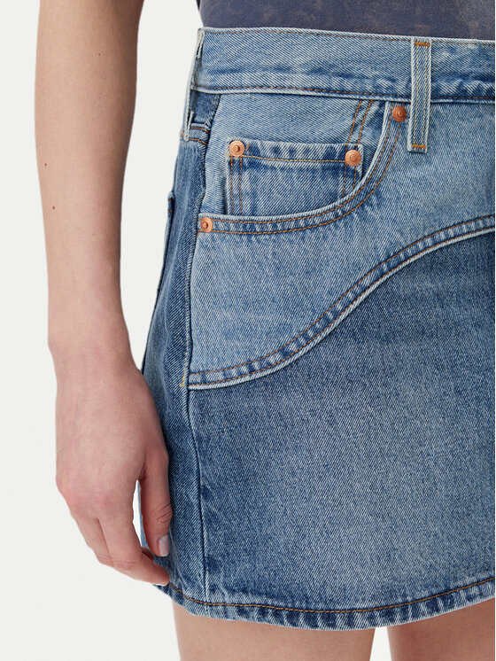 Джинсовая юбка обычного кроя Western 501 001VJ-0001 Levi'S, синий — фото 4