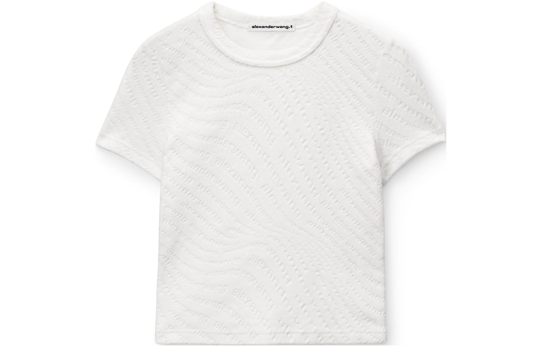 Джемпер с логотипом в технике жаккард Alexander Wang, белый — фото 2