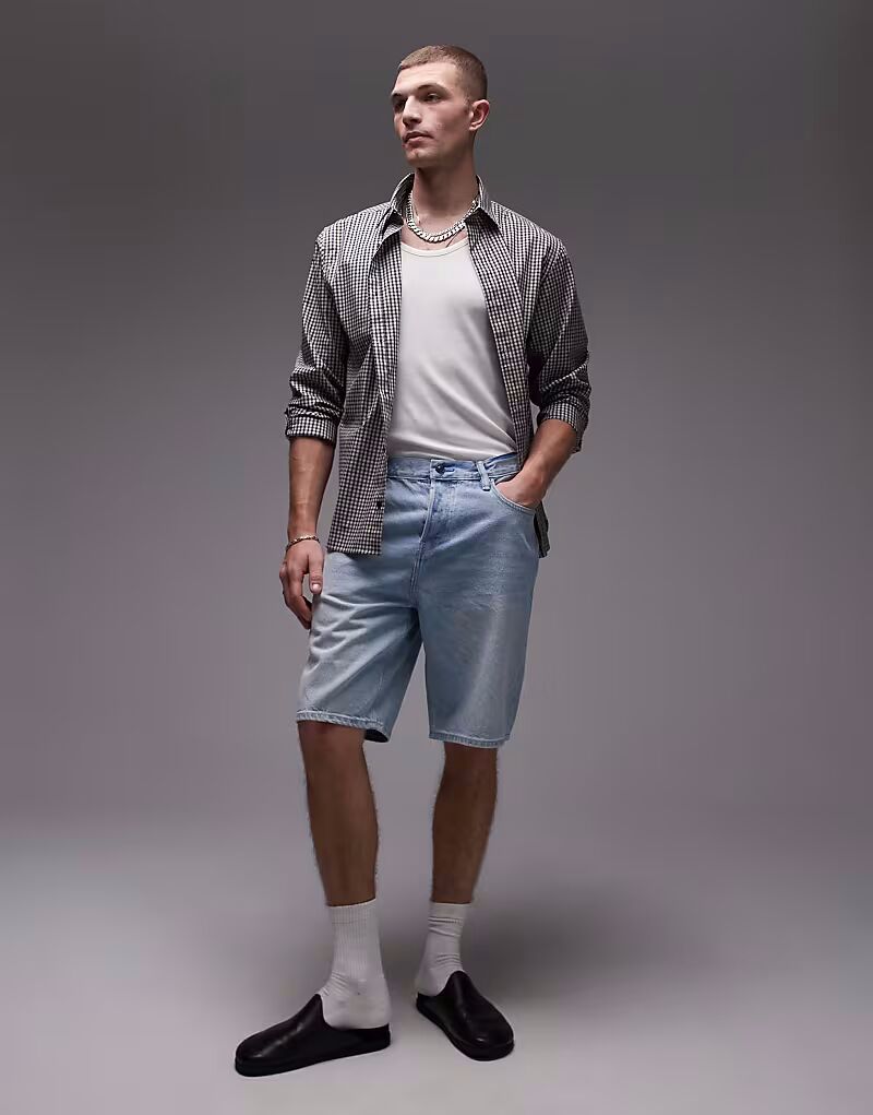 

Шорты Allsaints alva бледно-синего цвета индиго