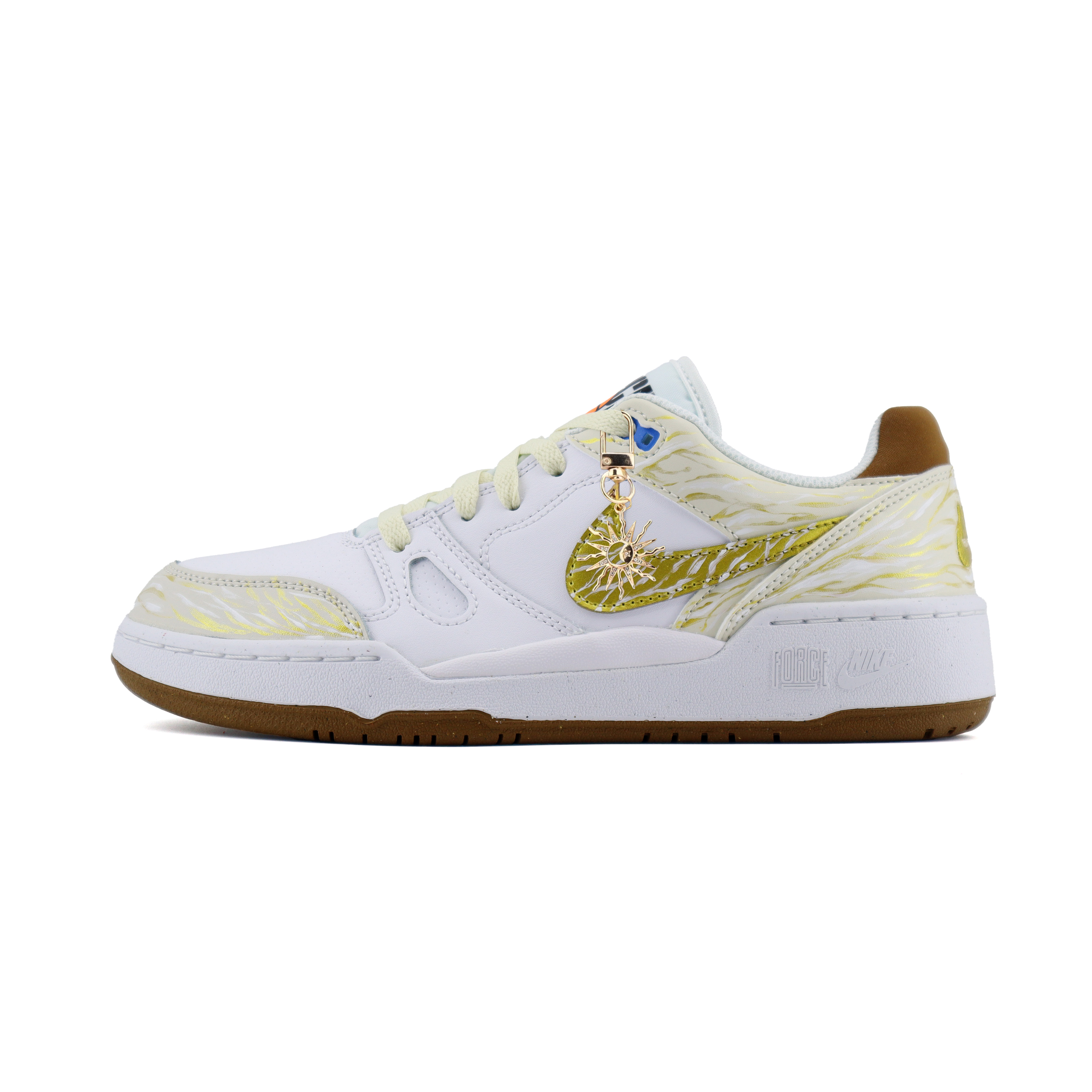 

Nike Кроссовки для скейтбординга Full Force Sun God устойчивые к истиранию низкие унисекс Gold