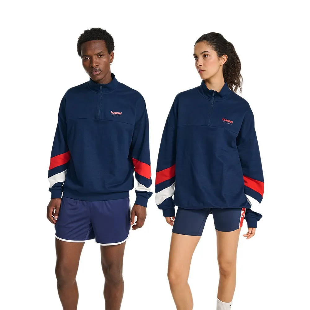 

Толстовка Hummel Oversized Sportswear с застежкой-молнией до середины груди, синий