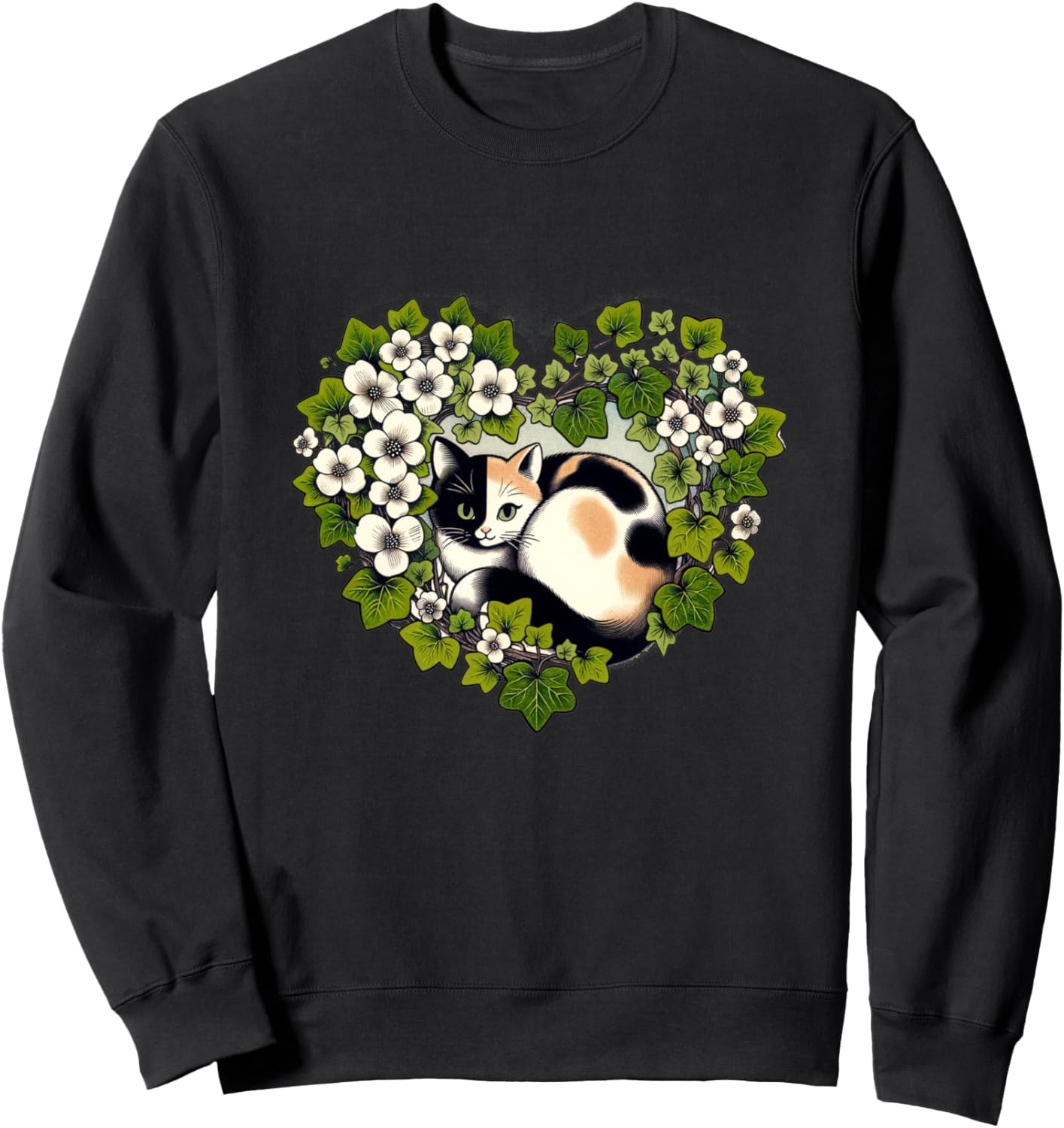 

Толстовка с рисунком кошки в стиле калико, милая, для любителей природы, с субботним дизайном Cat Snugg, черный