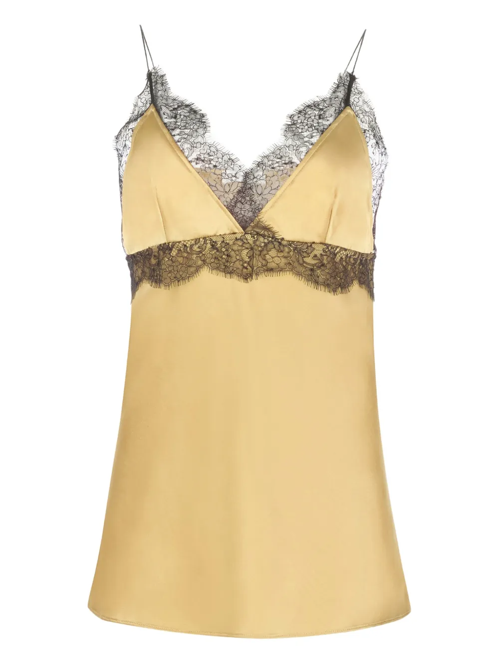 

Кружевной топ с V-образным вырезом Nina Ricci, золотистый