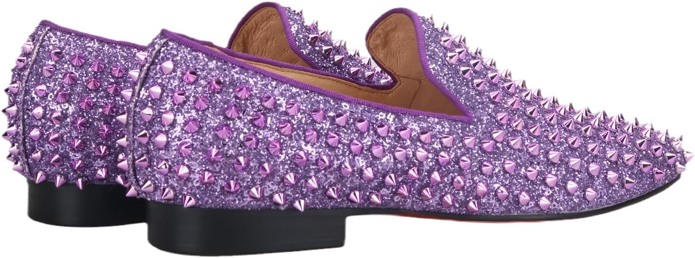 Мужские роскошные лоферы HIHANN Penny Slip-On с шипами для вечеринок, размер 6-14 Hi&Hann, Lavender — фото 3