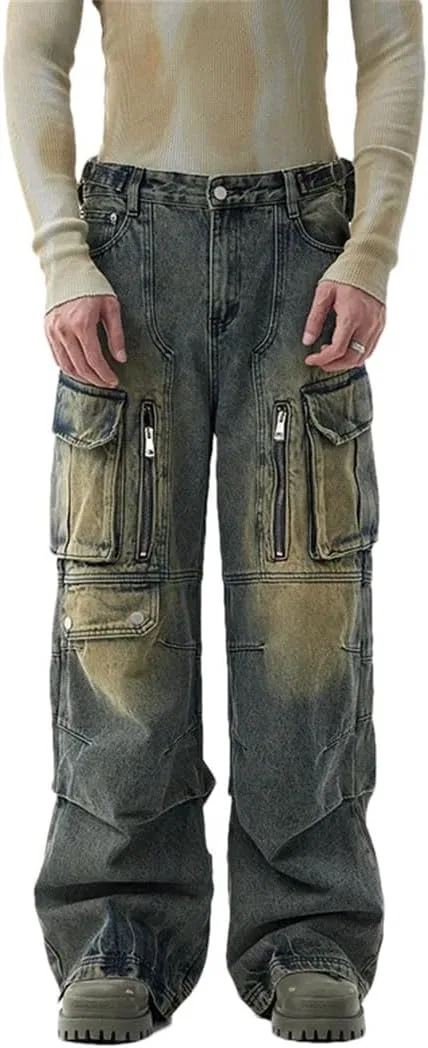 Джинсы свободные широкие, бренд не указан, 9003blue