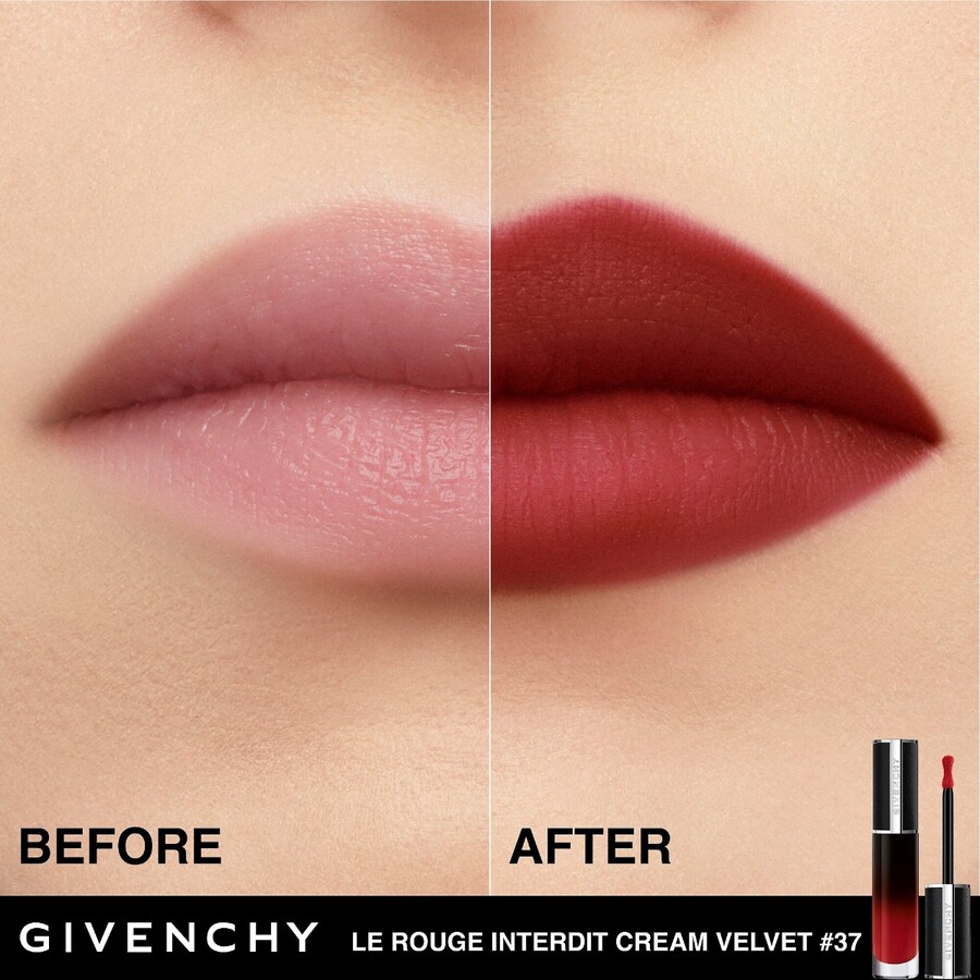 Кремовая бархатная губная помада Le Rouge Interdit Givenchy, 0.2oz /5.6 g, N37 Rouge Grainé — фото 4