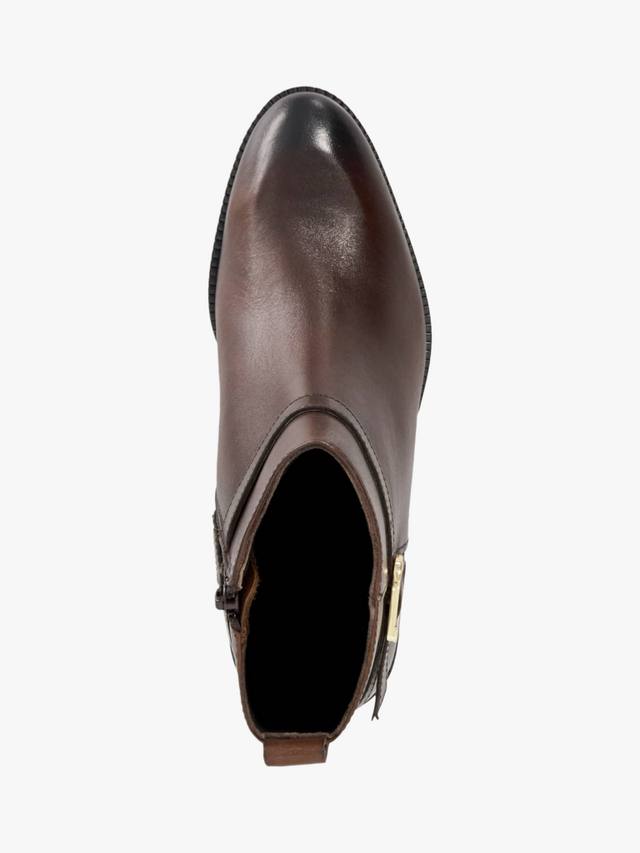 Pemma Wide Fit кожаные ботинки на плоской подошве Dune London, Brown — фото 2