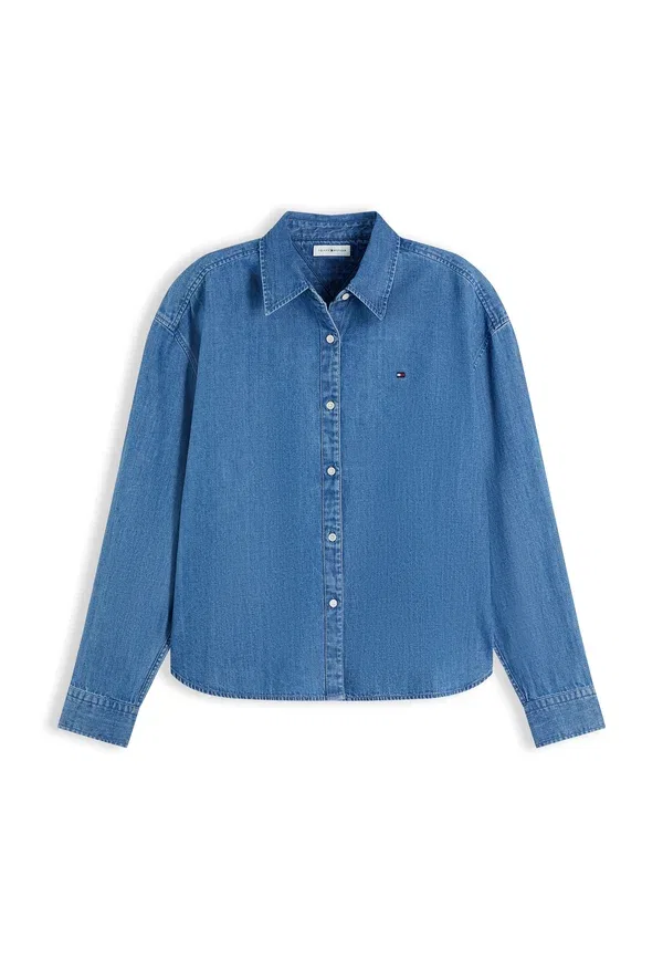 Рубашка Tommy Hilfiger, mid blue wash, голубой — фото 4