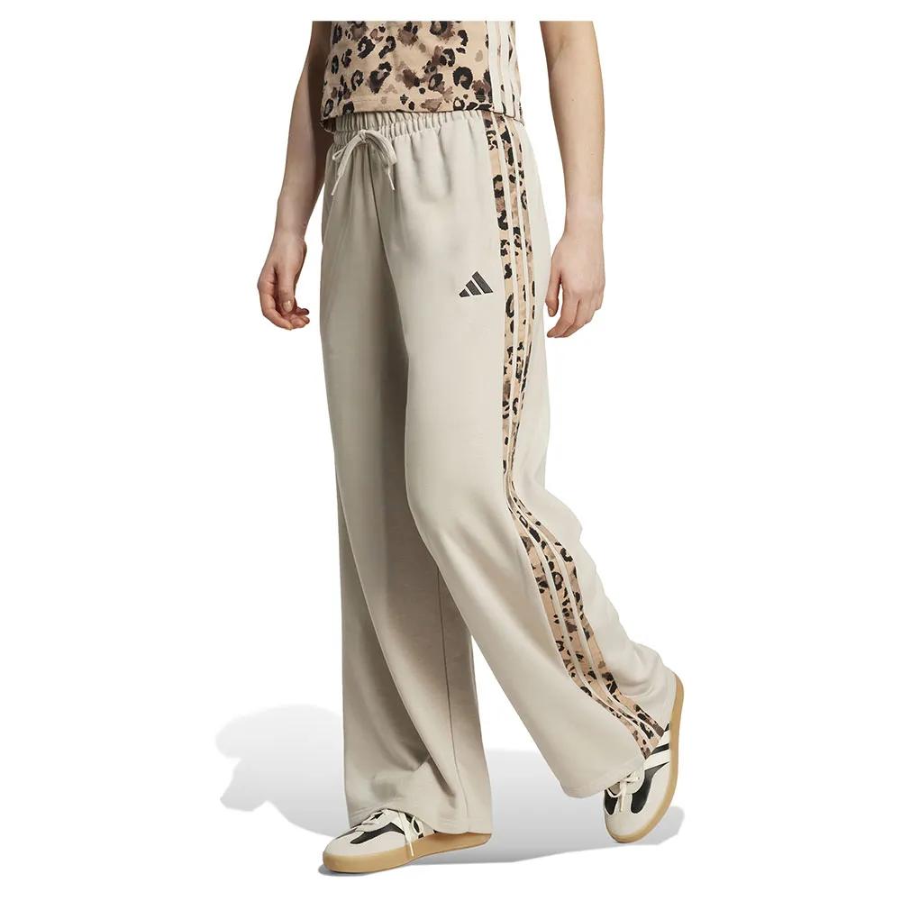 

Джоггеры adidas Animal Print 3 Stripes Open Hem, бежевый