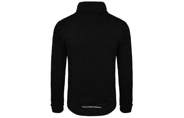 Футболка men's dri-fit running training fleece lined sports long sleeves black t-shirt Nike, черный — фото 2