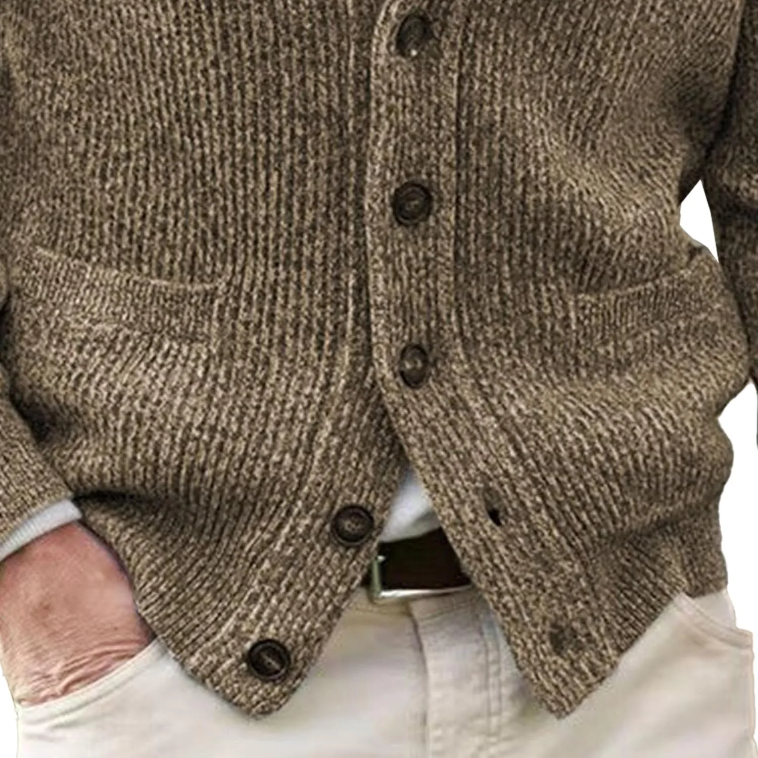 Кардиган мужской с воротником шаль, Slim Fit, легкий — фото 2