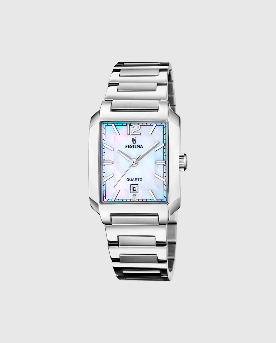 

Женские часы F20679/2 On The Square из серебристой стали Festina, серебряный