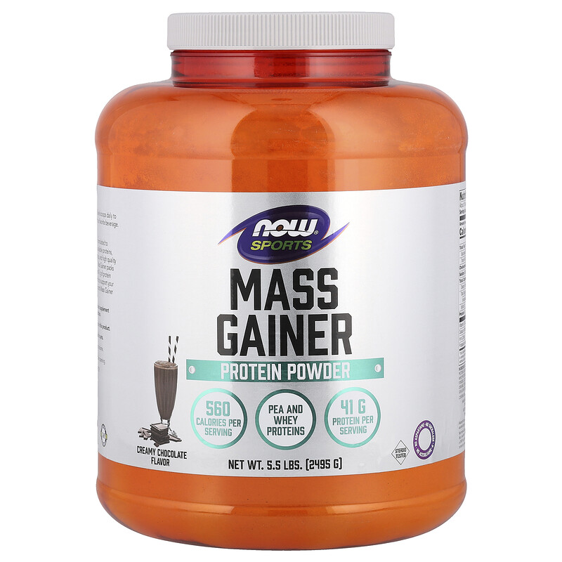 

NOW Foods, Sports, протеиновый порошок для набора мышечной массы, сливочный шоколад, 2495 г (5,5 фунта)