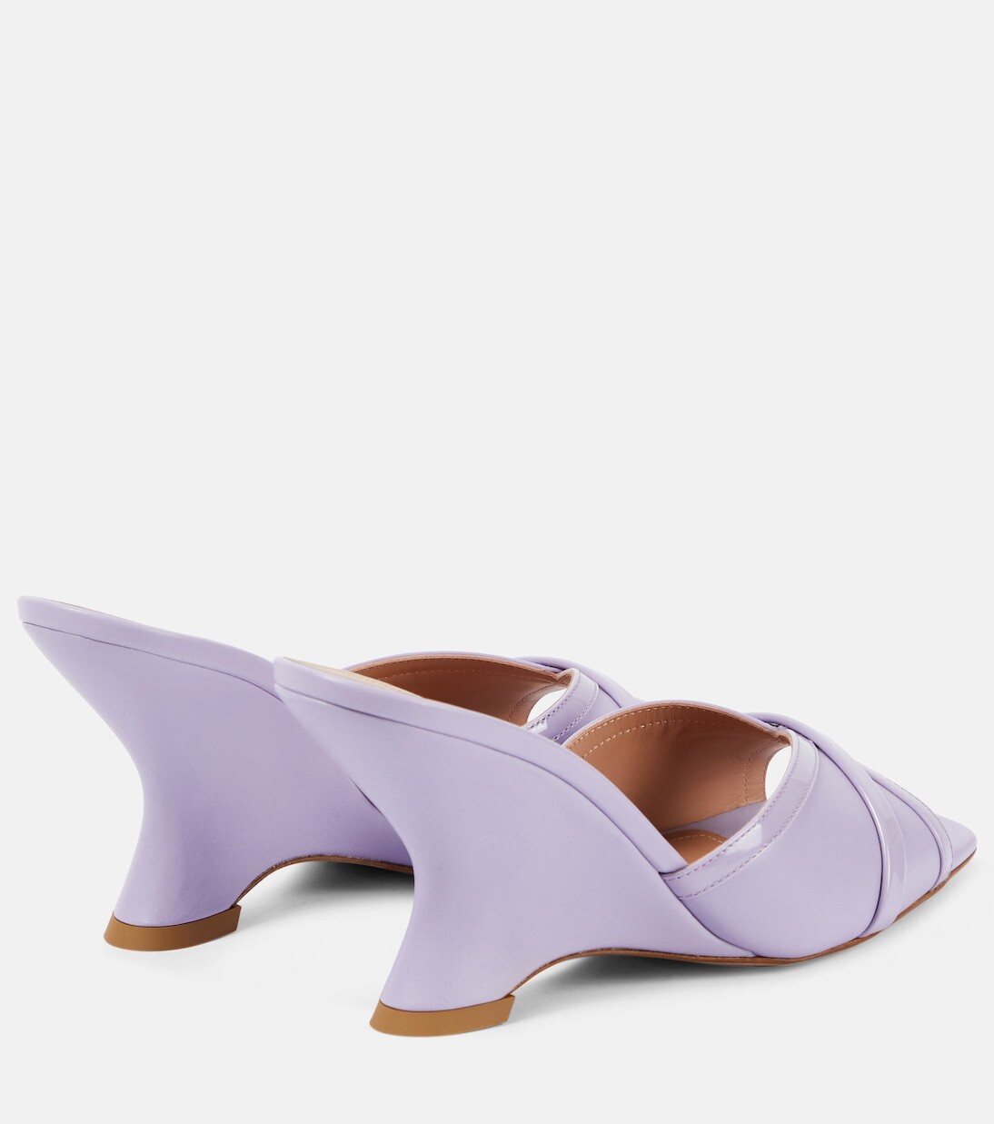 Кожаные мюли perla 85 на танкетке Malone Souliers, сиреневый — фото 3